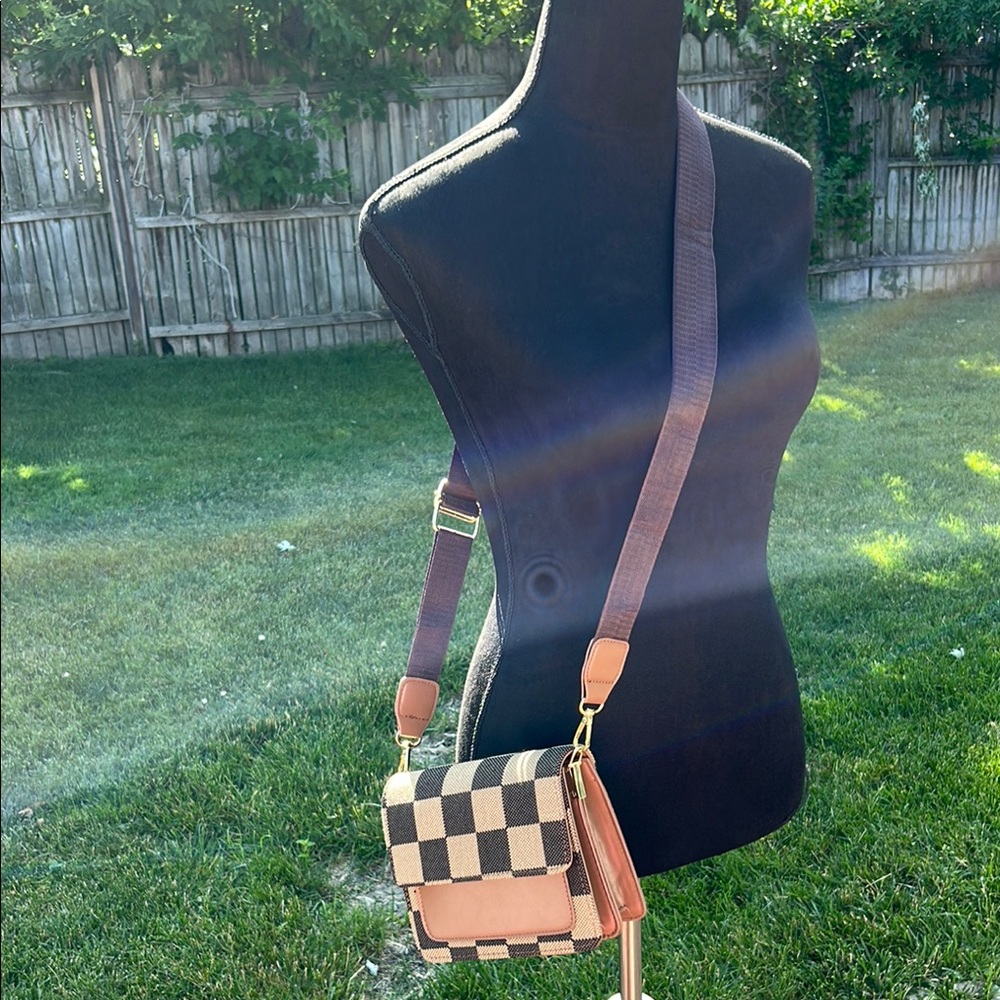 Checkered Crossbody Bag